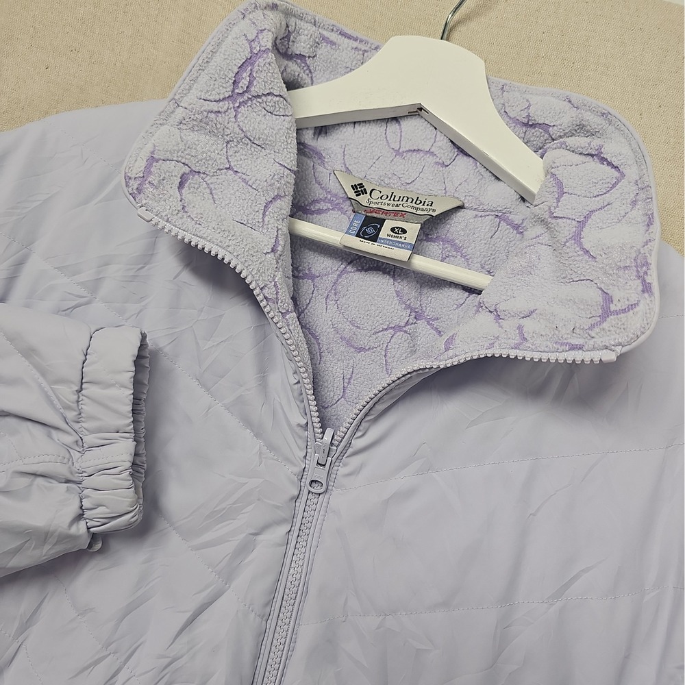 Columbia Vertex Interchange Core Only Womens XL Purple Quilted Full Zip Jacket